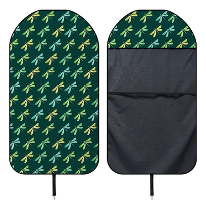 Green Dragonfly Pattern Print Waterproof Car Seat Cover