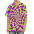 Green Expansion Moving Optical Illusion Aloha Shirt