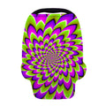 Green Expansion Moving Optical Illusion Baby Seat Cover