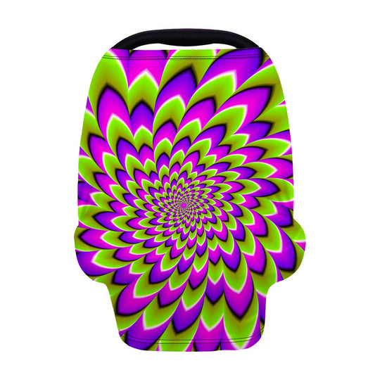 Green Expansion Moving Optical Illusion Baby Seat Cover