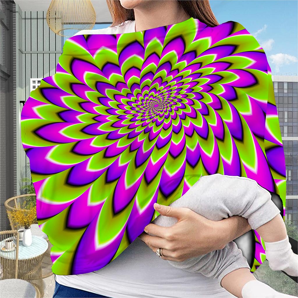 Green Expansion Moving Optical Illusion Baby Seat Cover