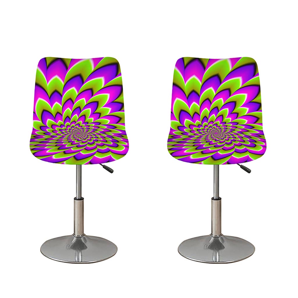 Green Expansion Moving Optical Illusion Bar Stool Covers