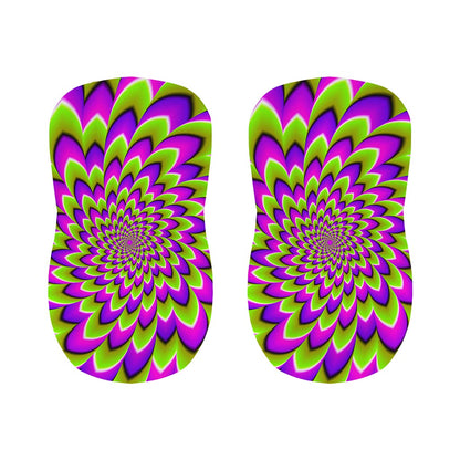 Green Expansion Moving Optical Illusion Bar Stool Covers