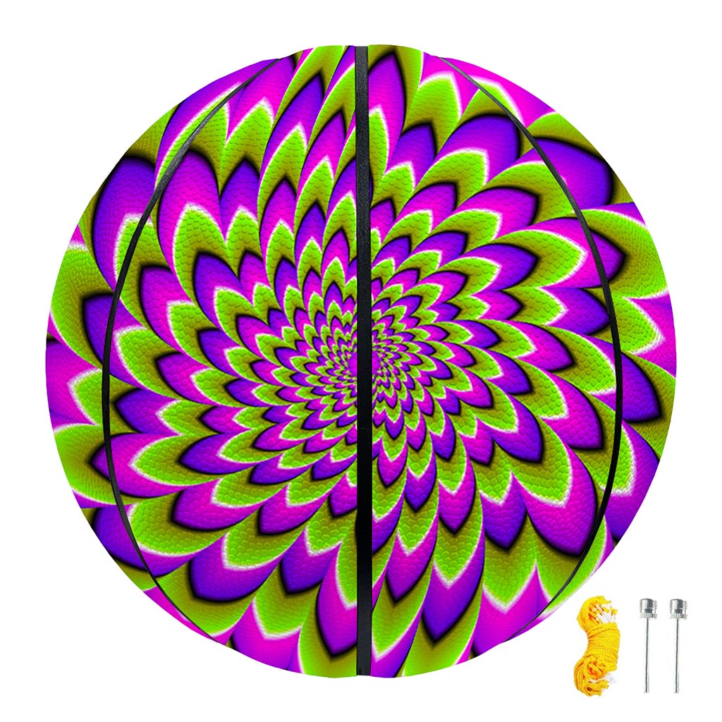 Green Expansion Moving Optical Illusion Basketball