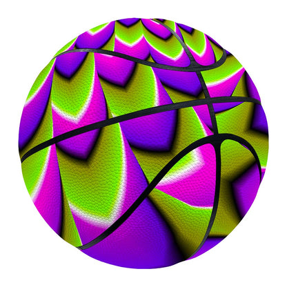 Green Expansion Moving Optical Illusion Basketball