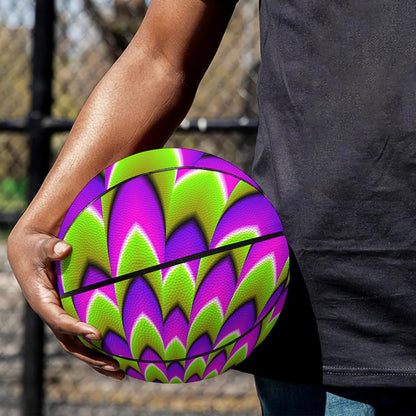 Green Expansion Moving Optical Illusion Basketball