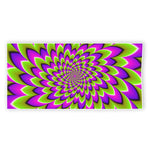 Green Expansion Moving Optical Illusion Beach Towel