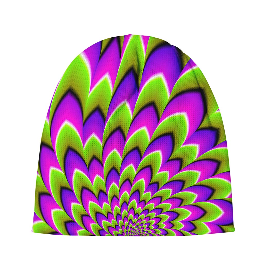 Green Expansion Moving Optical Illusion Beanie