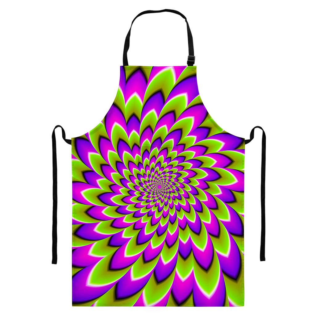 Green Expansion Moving Optical Illusion Bib Apron With Pocket
