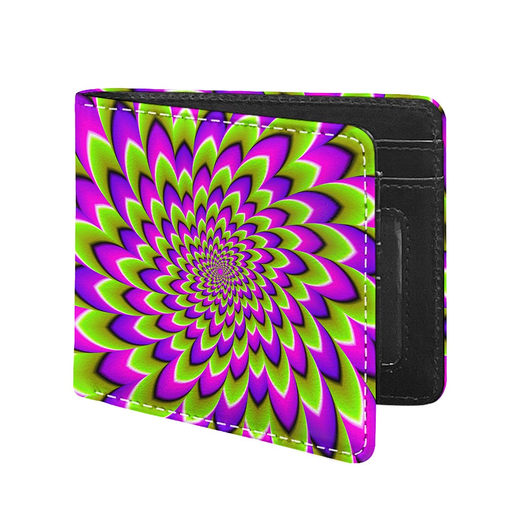 Green Expansion Moving Optical Illusion Bifold Wallet