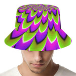 Green Expansion Moving Optical Illusion Bucket Hat