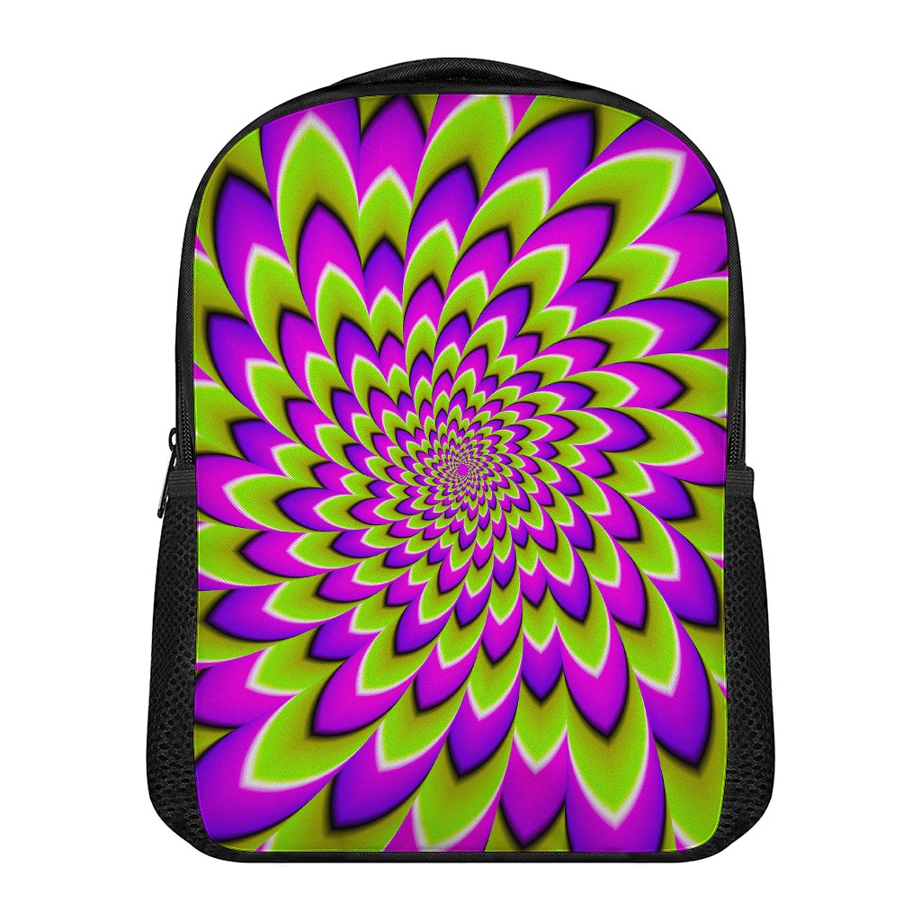 Green Expansion Moving Optical Illusion Casual Backpack