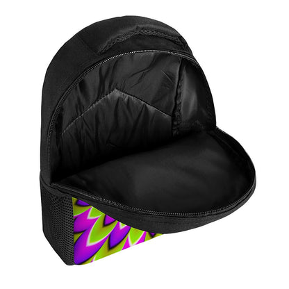 Green Expansion Moving Optical Illusion Casual Backpack
