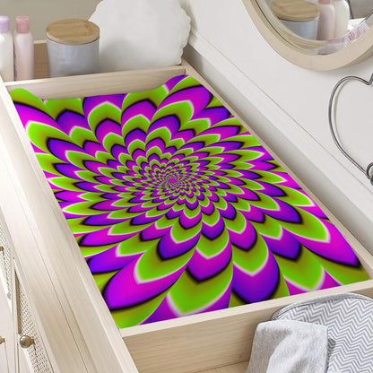 Green Expansion Moving Optical Illusion Changing Pad Cover