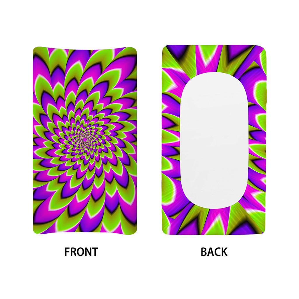 Green Expansion Moving Optical Illusion Changing Pad Cover