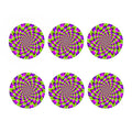Green Expansion Moving Optical Illusion Coaster Set
