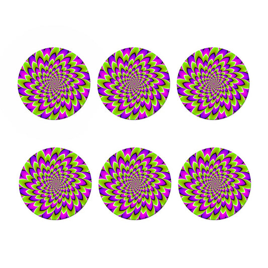 Green Expansion Moving Optical Illusion Coaster Set