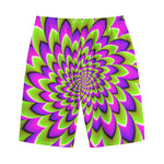Green Expansion Moving Optical Illusion Cotton Shorts