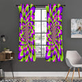 Green Expansion Moving Optical Illusion Grommet Curtain Panels