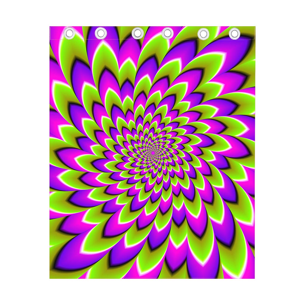Green Expansion Moving Optical Illusion Curtain
