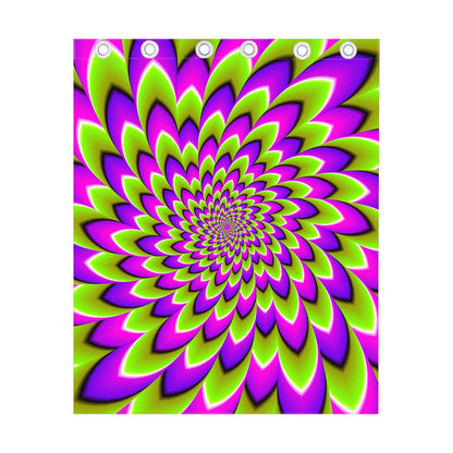 Green Expansion Moving Optical Illusion Curtain