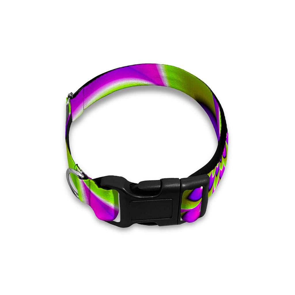 Green Expansion Moving Optical Illusion Dog Collar