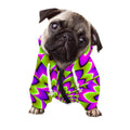 Green Expansion Moving Optical Illusion Dog Zip Up Hoodie