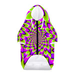 Green Expansion Moving Optical Illusion Dog Zip Up Hoodie