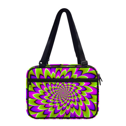 Green Expansion Moving Optical Illusion Double Strap Bible Bag