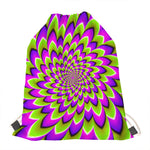 Green Expansion Moving Optical Illusion Drawstring Bag