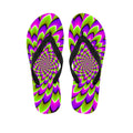 Green Expansion Moving Optical Illusion Flip Flops