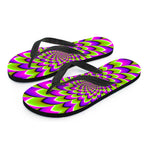 Green Expansion Moving Optical Illusion Flip Flops