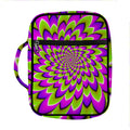 Green Expansion Moving Optical Illusion Front Pocket Bible Bag