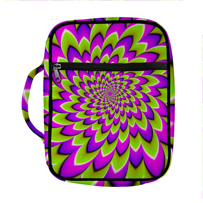 Green Expansion Moving Optical Illusion Front Pocket Bible Bag