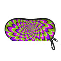 Green Expansion Moving Optical Illusion Glasses Case