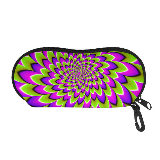 Green Expansion Moving Optical Illusion Glasses Case