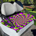 Green Expansion Moving Optical Illusion Golf Cart Seat Cover