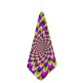 Green Expansion Moving Optical Illusion Hand Towel