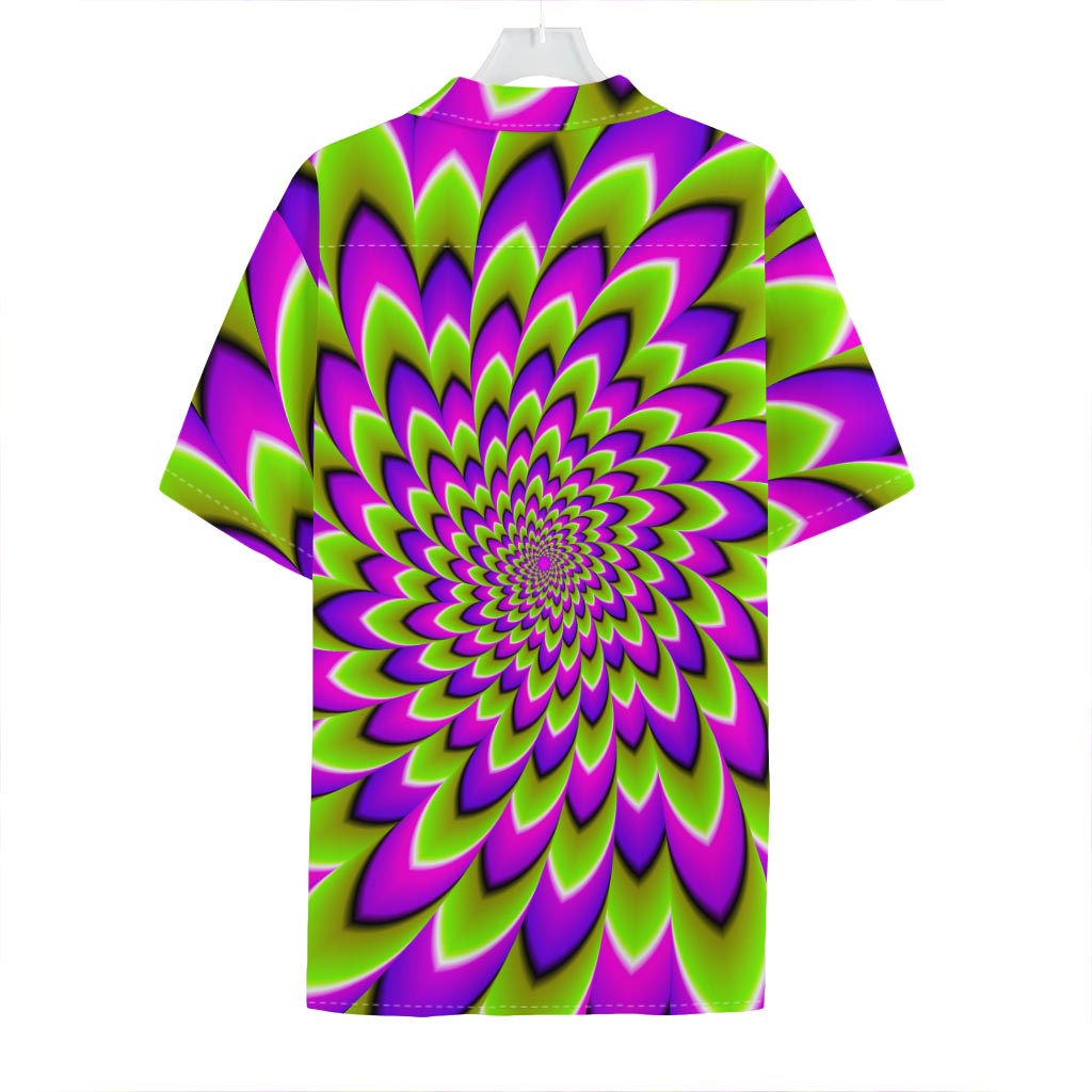 Green Expansion Moving Optical Illusion Hawaiian Shirt