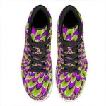 Green Expansion Moving Optical Illusion High Top Leather Sneakers