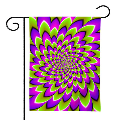 Green Expansion Moving Optical Illusion House Flag