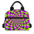 Green Expansion Moving Optical Illusion Insulated Lunch Bag