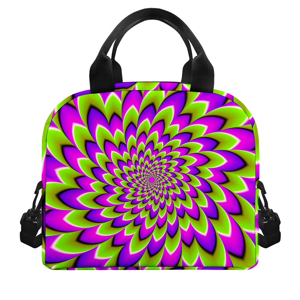 Green Expansion Moving Optical Illusion Insulated Lunch Bag
