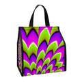 Green Expansion Moving Optical Illusion Insulated Lunch Tote