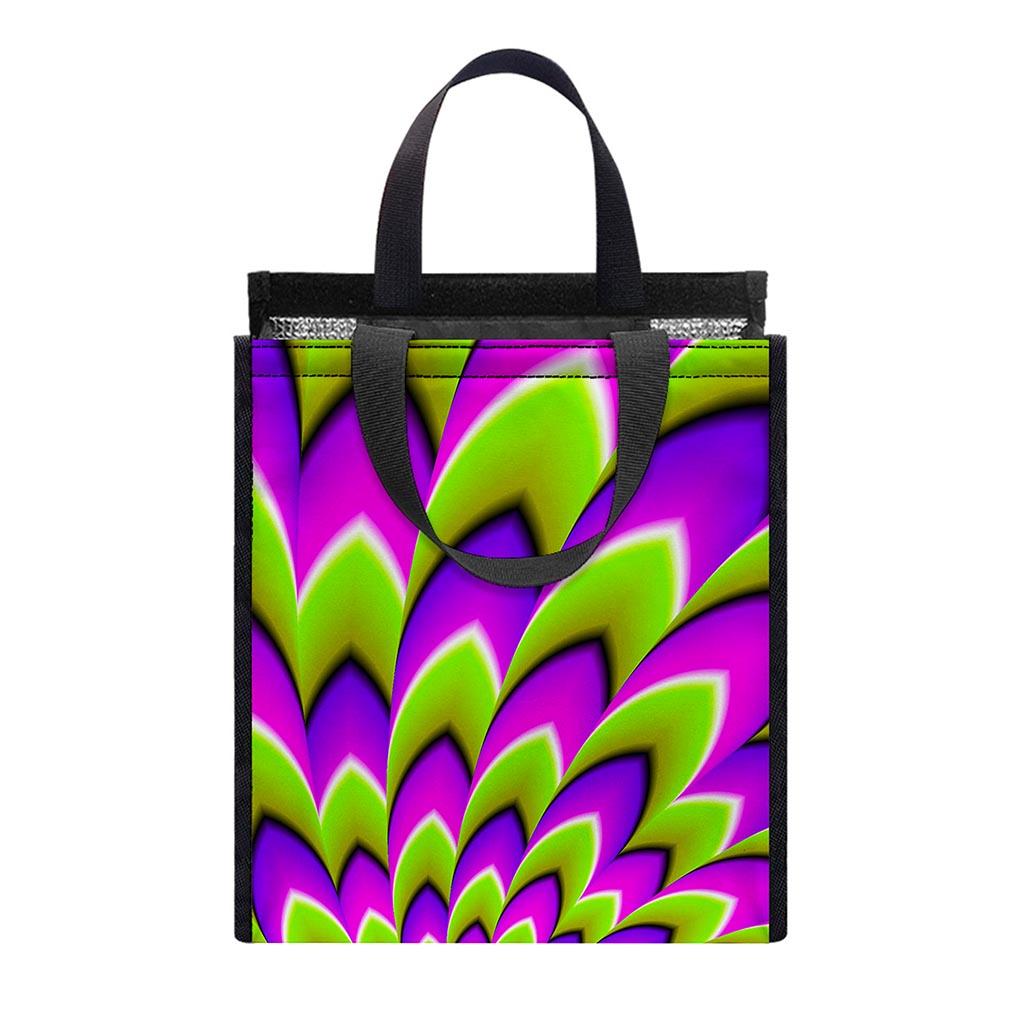 Green Expansion Moving Optical Illusion Insulated Lunch Tote