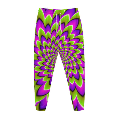Green Expansion Moving Optical Illusion Jogger Pants