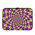 Green Expansion Moving Optical Illusion Laptop Sleeve