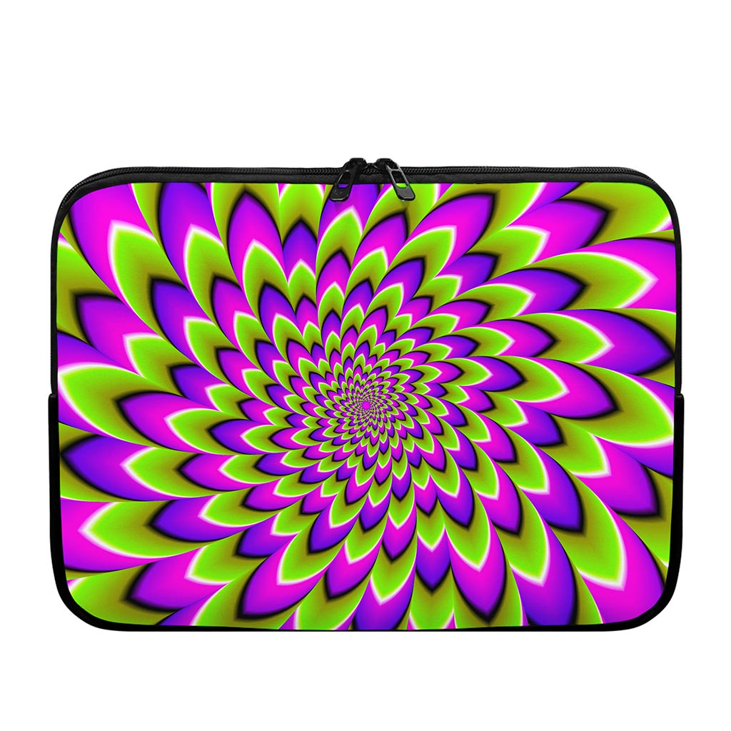 Green Expansion Moving Optical Illusion Laptop Sleeve