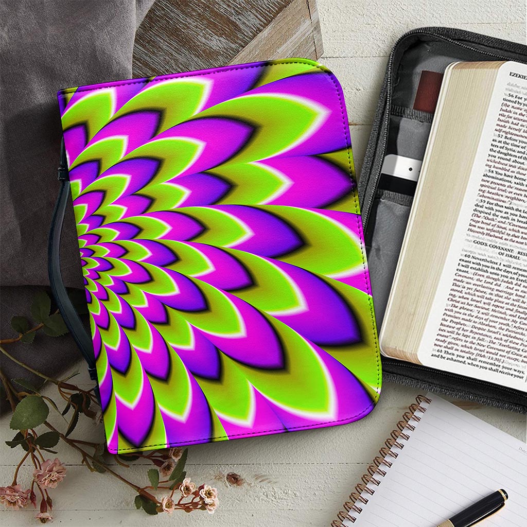 Green Expansion Moving Optical Illusion Leather Bible Cover