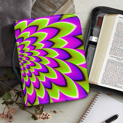 Green Expansion Moving Optical Illusion Leather Bible Cover
